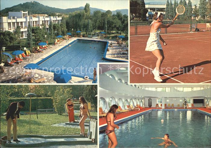 Abano Terme Hotel Ermitage Tennisplatz Hallenbad Miniglfanlage Freibad