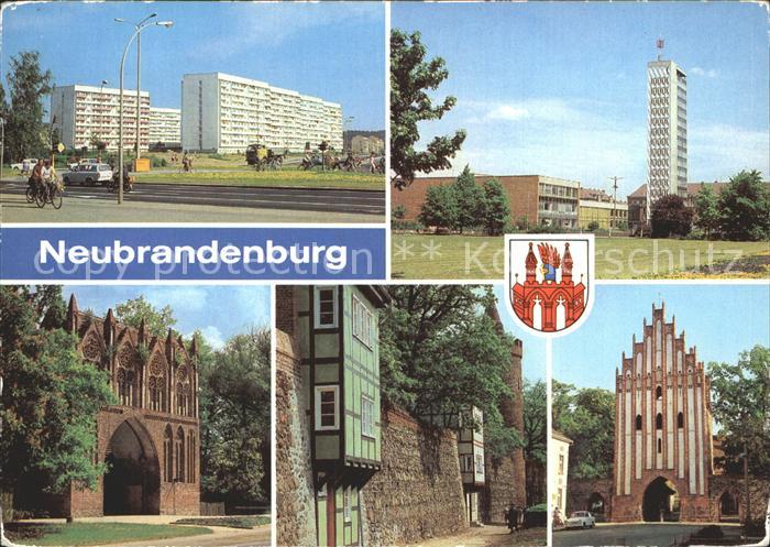 Neubrandenburg Neubauten Leninstrasse Treptower Tor Karl-Marx-Platz