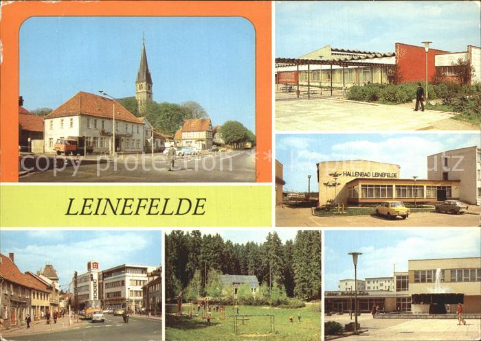 Leinefelde HO-Gaststaette Stadt Leinefelde Hallenbad Kaufhaus Magnet