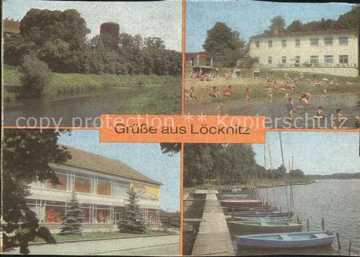 Loecknitz Mecklenburg-Vorpommern Burgruine an der Randow Strandbad Kaufhaus