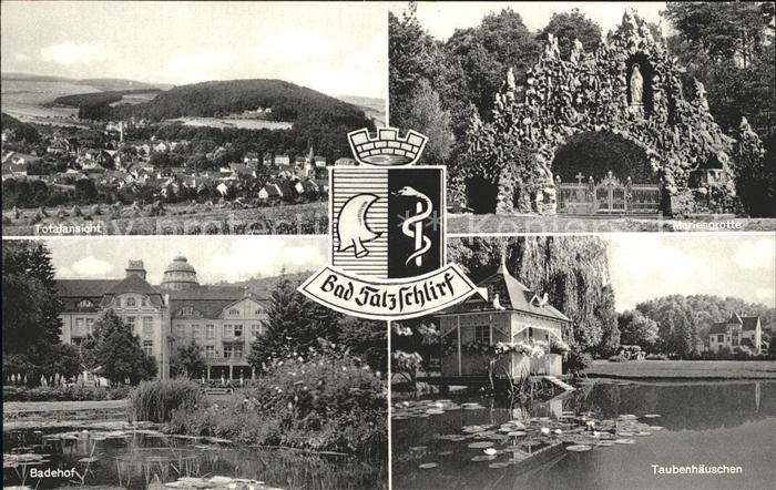 Bad Salzschlirf Mariengrotte Taubenhaeuschen Badehof