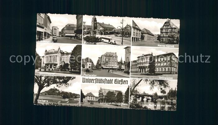 Giessen Lahn Landgraf-Philipp-Platz Neues Schloss Universitaet Bahnhof