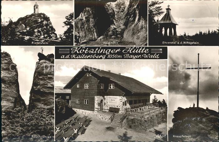 Koetztinger Huette Kaitersberg Riedelstein Ehrenmal Mittagstein Kreuzfelsen