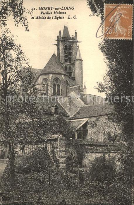 Moret-sur-Loing Vieilles Maisons Abside Eglise