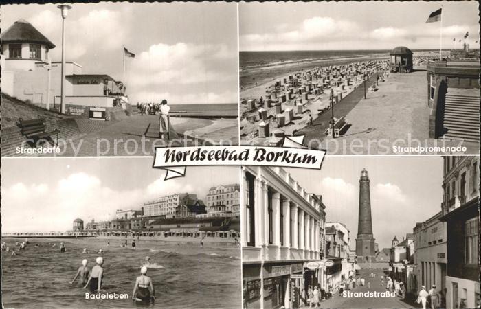 BORKUM Nordseebad Niedersachsen Strandcafe Promenade Strandstrasse