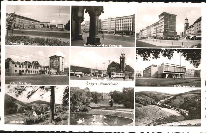 Hagen Sorpetal Sparkasse Rathausportal Koernerstr. Bundesbahnhof