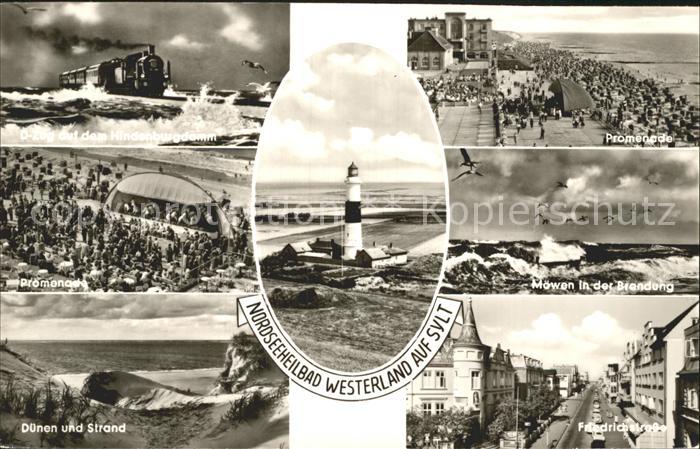 Westerland Sylt D-Zug Promenade Friedrichstrasse Moewen