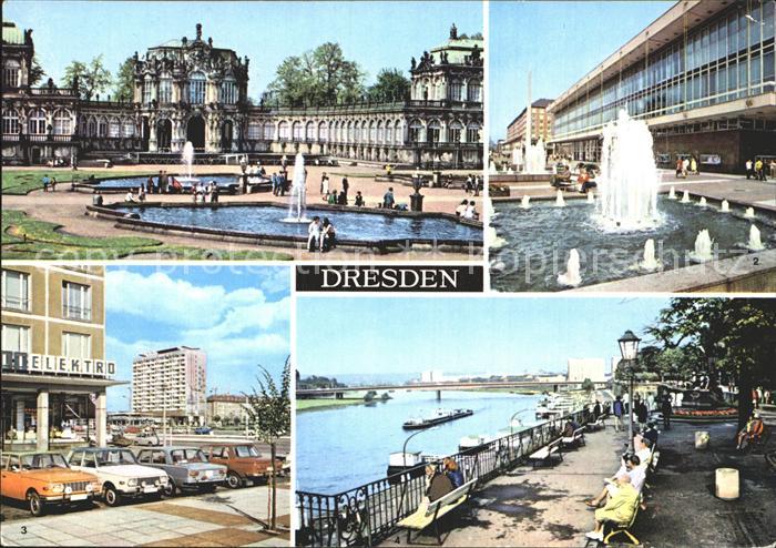 DRESDEN Elbe Zwinger Kulturpalast Pirnaischen Platz