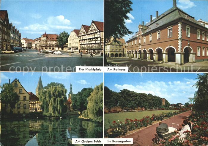 Soest Arnsberg Marktplatz Rathaus Grosse Teich Rosengarten