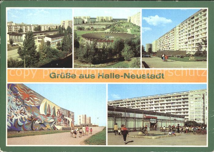 Halle-Neustadt Polytechnische Oberschule Kindergarten Buratino Schwimmhalle