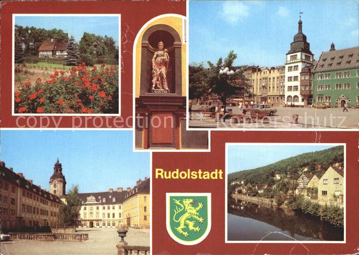 Rudolstadt Volksmuseum Thuer. Bauernhaeuser Markt Heidecksburg Schwarza