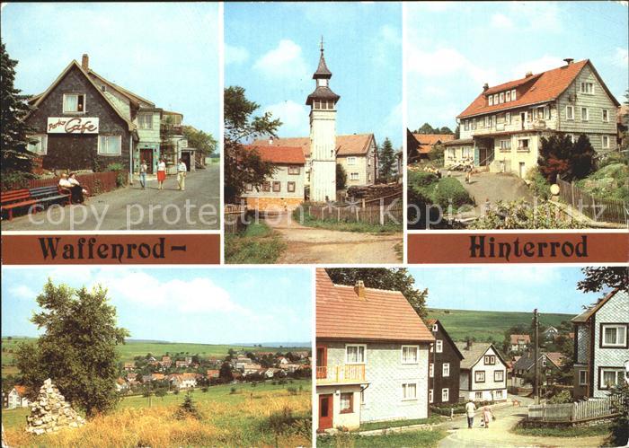 Waffenrod-Hinterrod Kirche Strassenansicht Park-Cafe