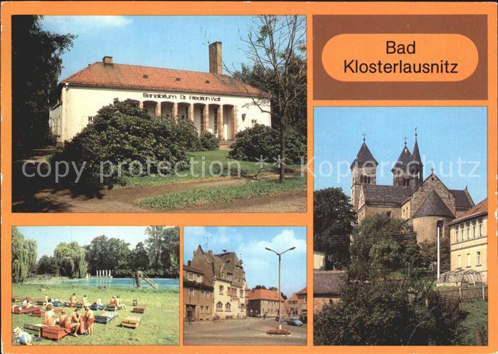 Bad Klosterlausnitz Sanatorium Dr. Friedrich Wolf Markt Klosterkirche