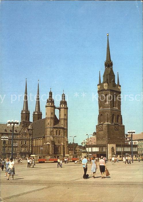 Halle Saale Markt Marktkirche Rote Turm