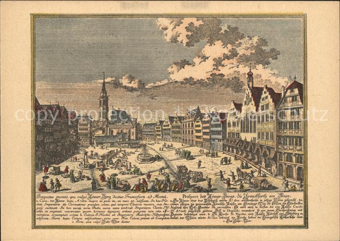Frankfurt Main Roemerberg Stich von S. Kleiner