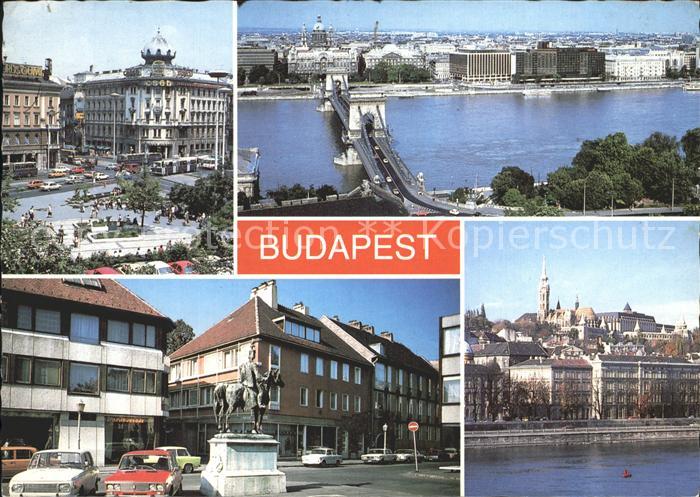 Budapest Teilansichten Denkmal Bruecke