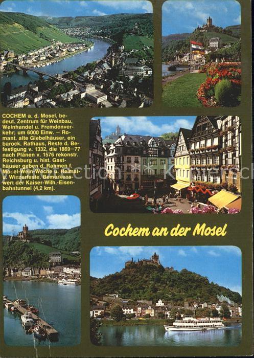 Cochem Mosel Schloss Giebelhaeuser Rathaus