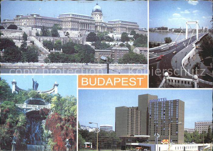 Budapest Schloss Bruecke Novotel Denkmal