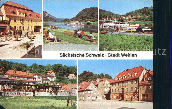 Wehlen Sachsen Karl-Marx-Platz Liegewiese Faehre Rathaus