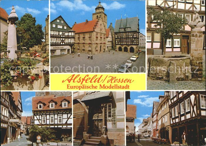 Alsfeld Brunnen Stadtplatz Strassenansicht