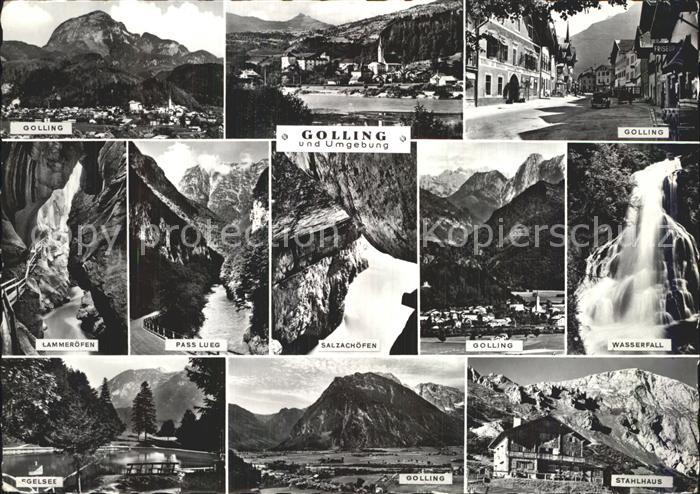 Golling Salzach Wasserfall Salzchoefen Pass Lueg Stahlhaus