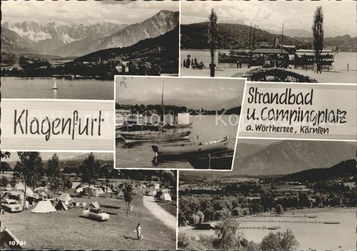 Klagenfurt Woerthersee Strandbad Campingplatz