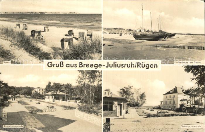 Breege Ruegen Fischerboote Strand Strandpromenade