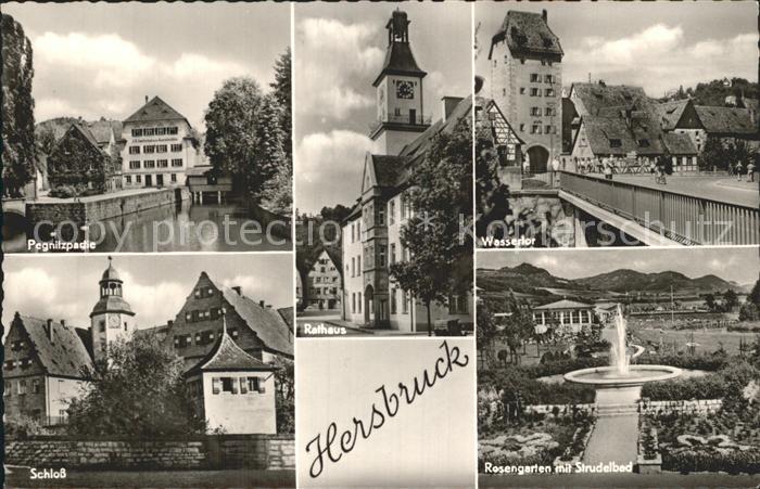 Hersbruck Bayern Rosengarten Strudelbad Wassertor Rathaus