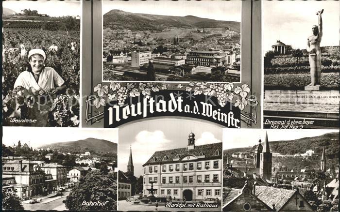 Neustadt Weinstrasse Weinlese Bahnhof Marktplatz Rathaus