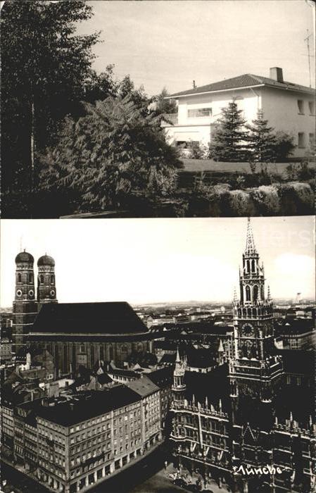 Muenchen Bayern Fliegeraufnahme Marienplatz Rathaus