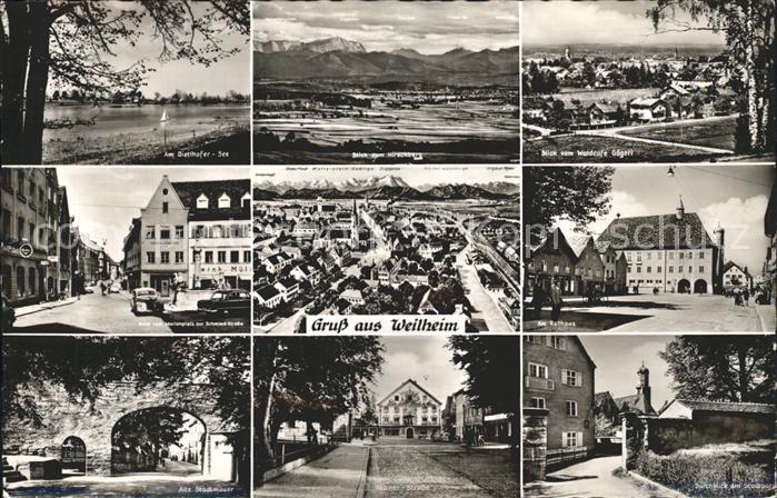 Weilheim Donauwoerth Dietlhofer See Marienplatz Rathaus Poeltner Strasse Zugspit