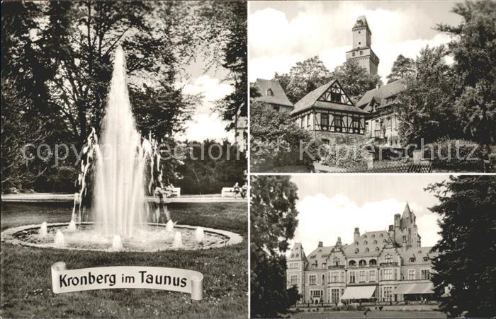 Kronberg Taunus Brunnen im Park Schloss