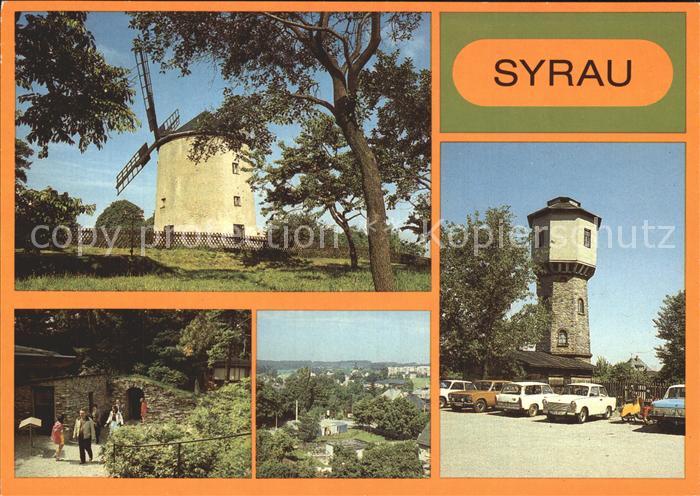 Syrau Vogtland Windmuehle Drachenhoehle Wasserturm Teilansicht