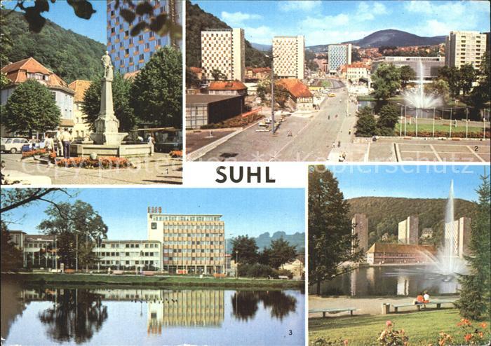 Suhl Thueringer Wald Karl Marx Platz Wilhelm Pieck Strasse Haus der Gewerkschaft