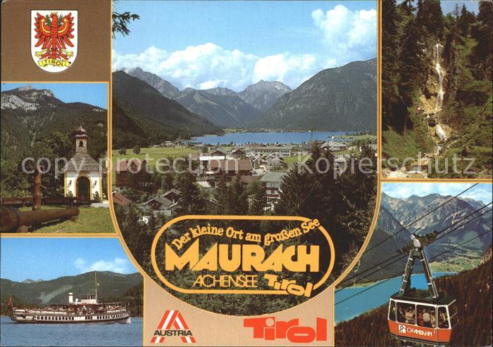 Maurach Tirol Panorama Achensee Seilbahn Personenschiff