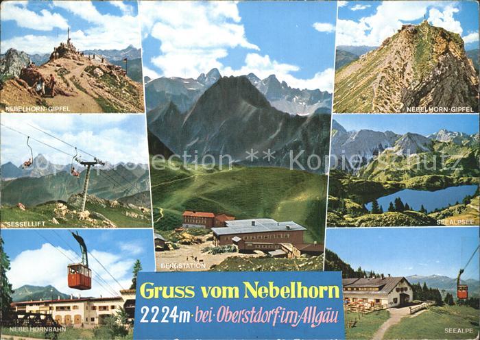 Oberstdorf Nebelhorn Seilbahn Sessellift Gipfel Seealpe