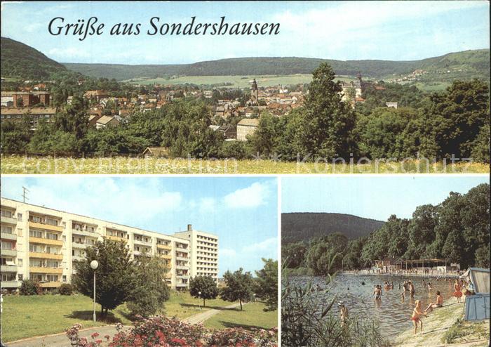 Sondershausen Thueringen Naherholungszentrum Baerbraeer Teiche Neubaugebiet Born