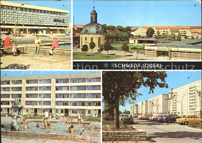 Schwedt Oder Centrum Warenhaus Wohnkomplex VI Lenin Allee