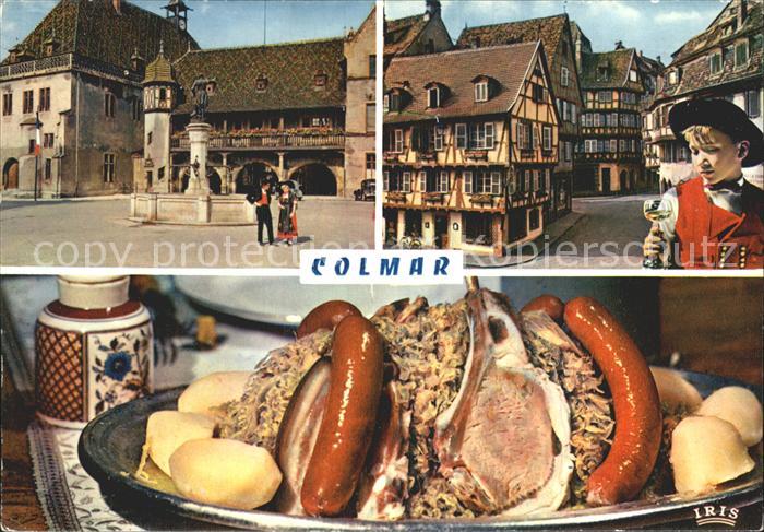 Colmar Haut Rhin Elsass Altstadt Fachwerkhaeuser Brunnen