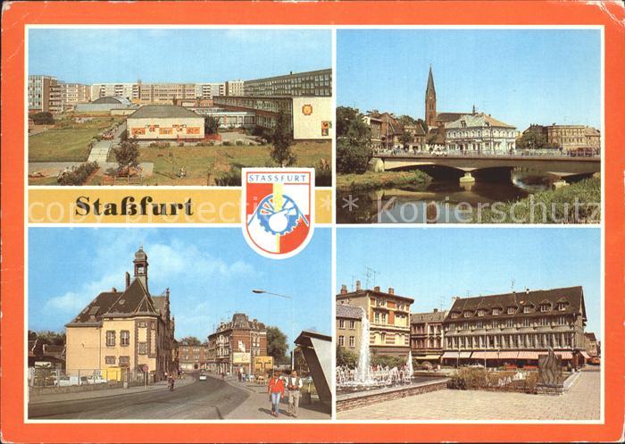 Stassfurt Leninring Bodebruecke Post Karl Marx Strasse