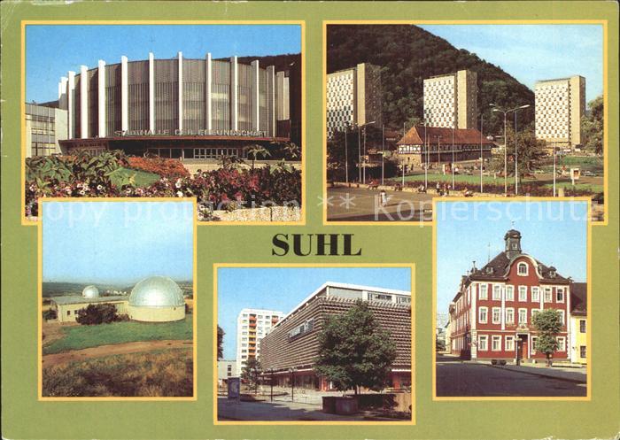 Suhl Thueringer Wald Stadthalle der Freundschaft Schul- und Volkssternwarte Plan