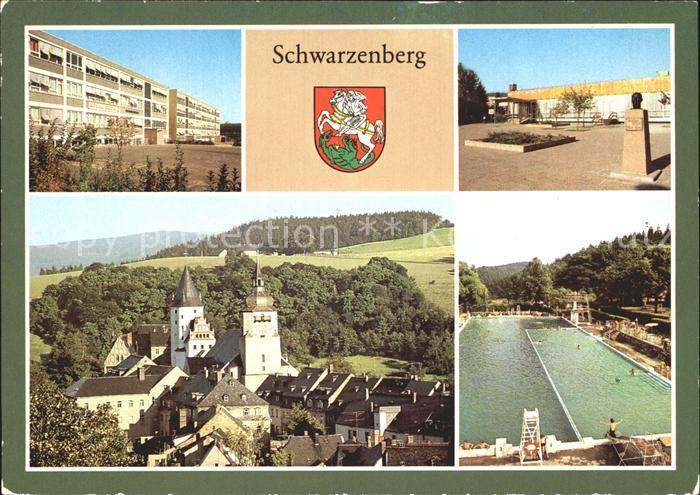Schwarzenberg Erzgebirge Paul Guenter und Hans Beimler Oberschule Freibad