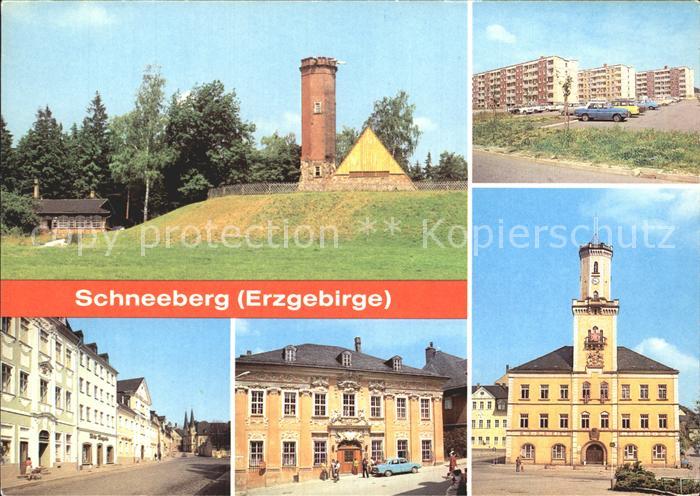 Schneeberg Erzgebirge Keilberg Neubaugebiet Ernst Schneller Platz Museum Rathaus