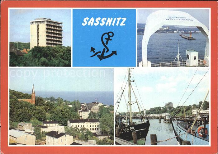 Sassnitz Ostseebad Ruegen Ruegenhotel Seeblick zur Mole Fischerreihafen