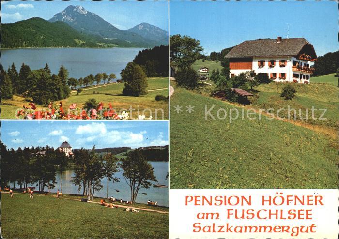 Fuschl See Salzkammergut Pension Hoefner Badestelle Panorama