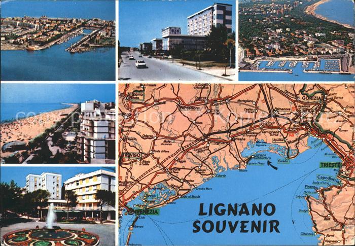 Lignano Autokarte Hotel Strand