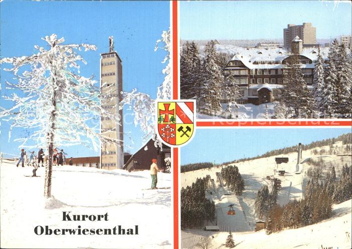 Oberwiesenthal Erzgebirge Fichtelberg Aussichtsturm Bergstation Erholungsheim Ak