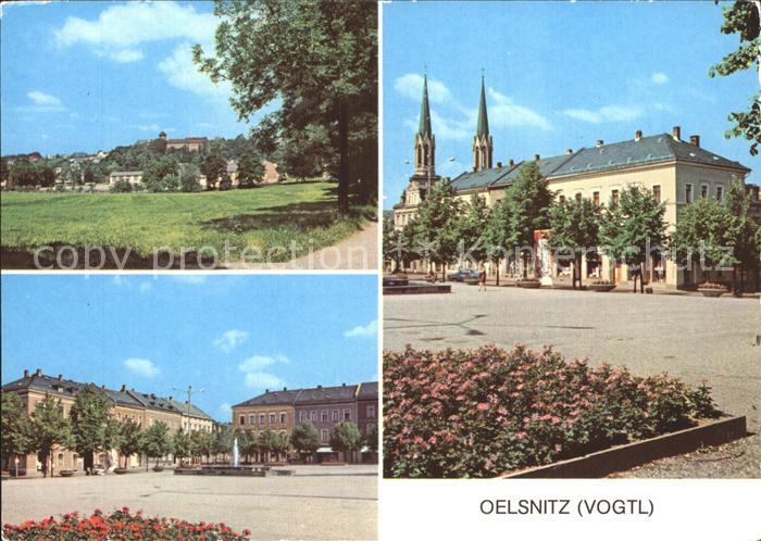 Oelsnitz Vogtland Teilansicht Schloss Kirche