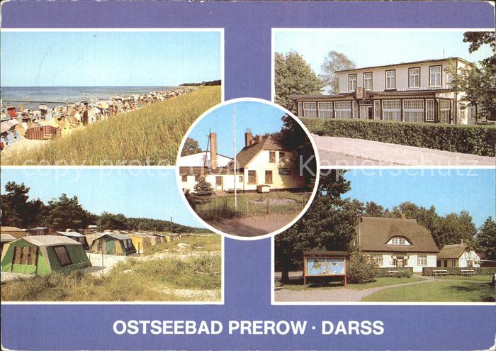 Prerow Ostseebad Strand FDGB Ferienheime Am Hafen und Zentral Camping Rat der Ge