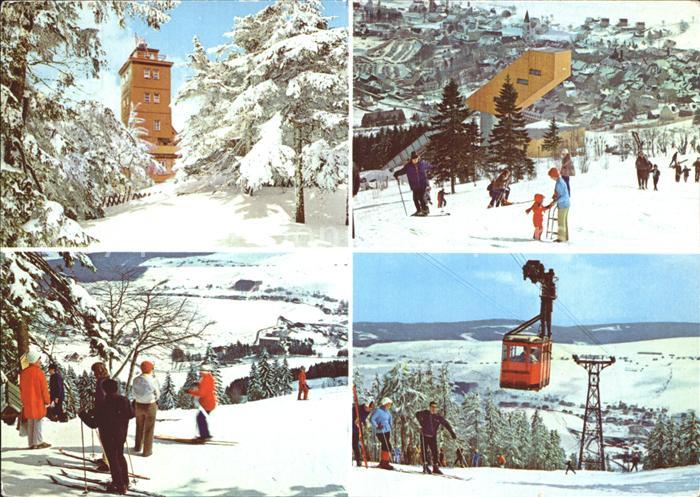 Oberwiesenthal Erzgebirge Fichtelberghaus Sprungschanze Skipiste Drahtseilbahn